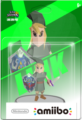 Low-poly Link Amiibo Box Art Cover - Cdi Link Box Art (700x525), Png Download