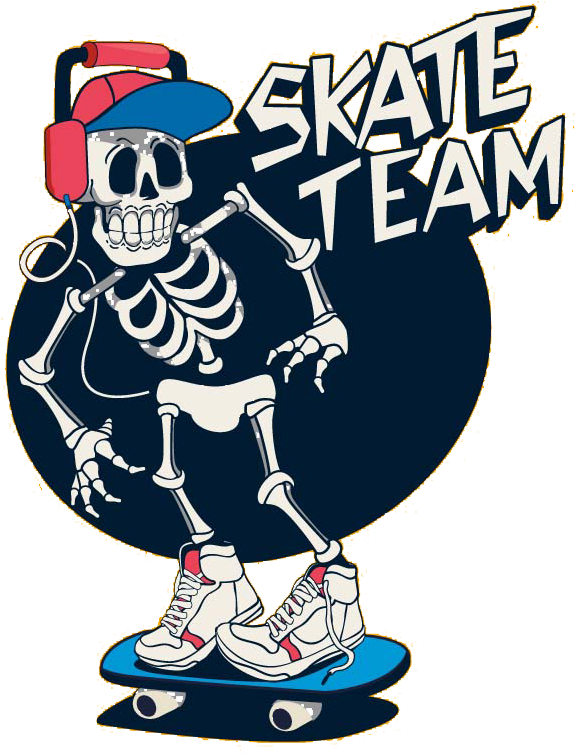 T-shirt Vector Art Skull Illustration Hd Image Free - Cartoon Skull Skateboard (595x790), Png Download