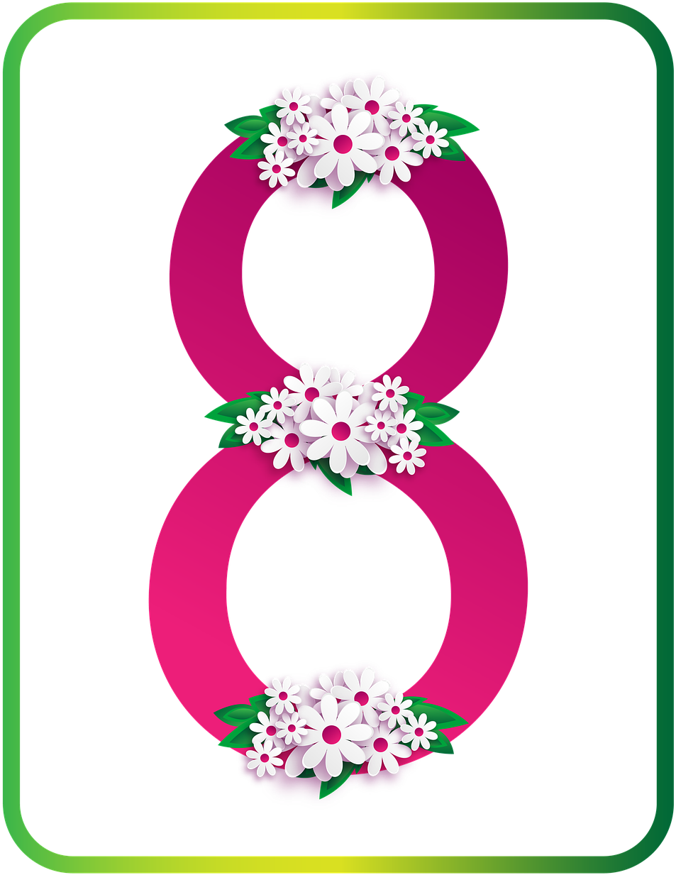 Flowers,march - 8 Mars Png (1050x1280), Png Download