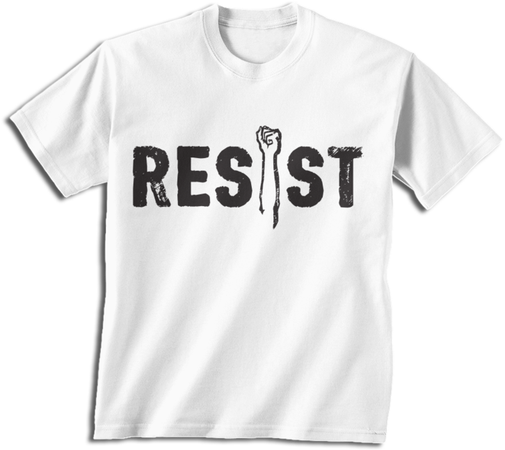 Anti Trump Power Fist T-shirt - Active Shirt (740x895), Png Download