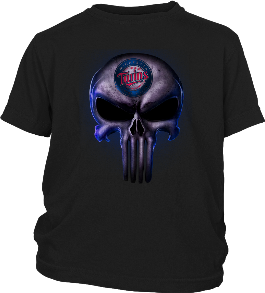 The Punisher Skull Minnesota Twins Baseball Mlb Shirts - Shirt (1024x1024), Png Download