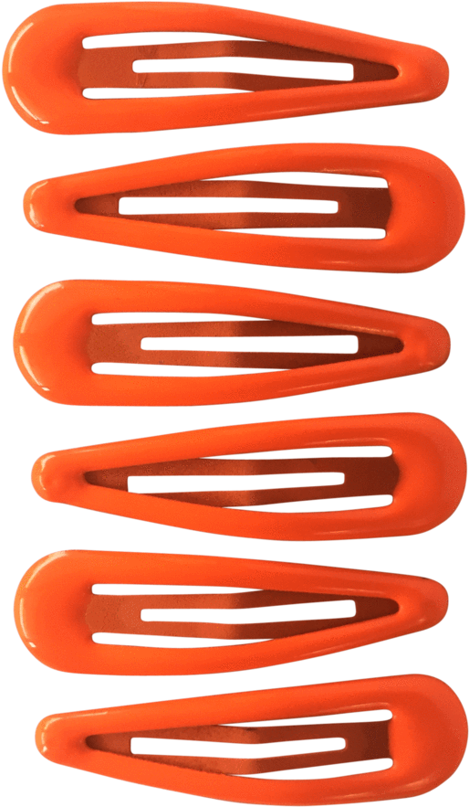 Snap Clips - Orange Hair Clips Png (1024x1024), Png Download