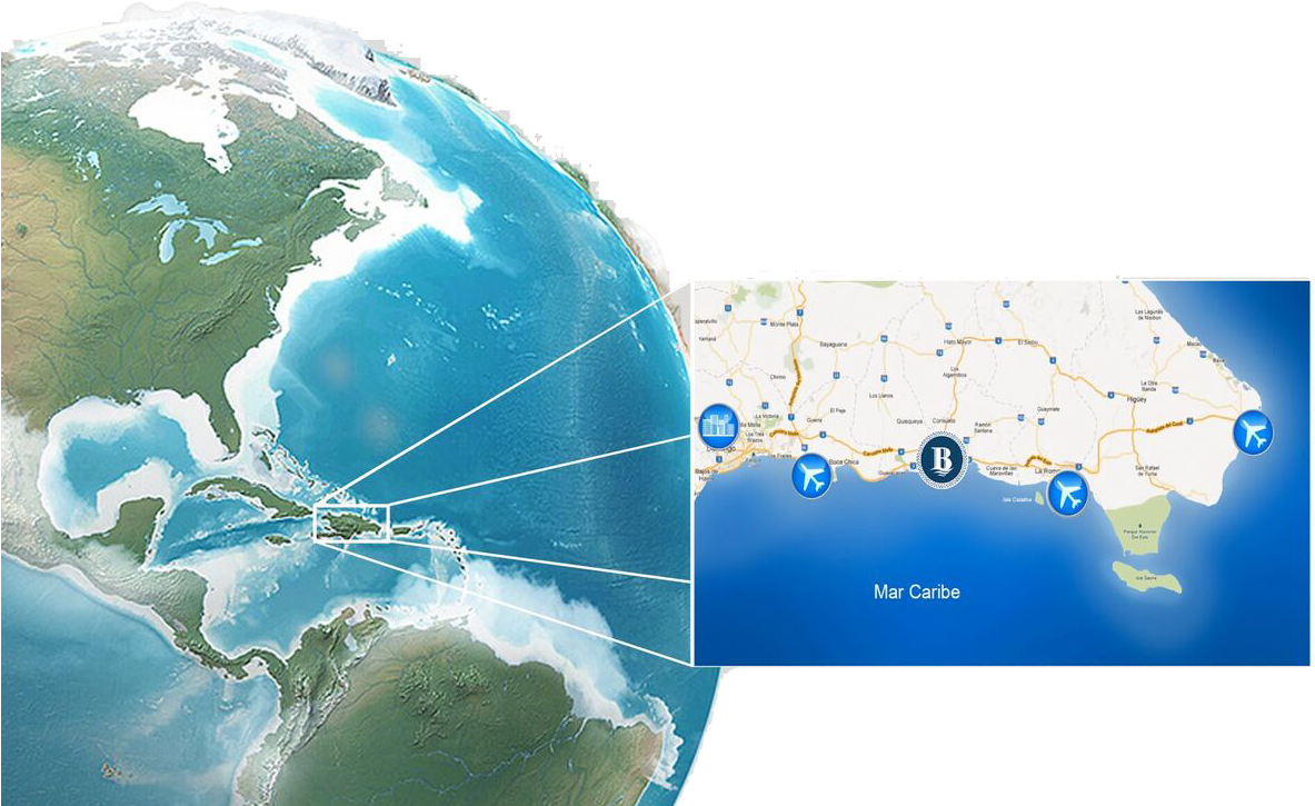 20 Min Away From La Romana's Airport 35 Min Away From - Earth Png (1270x732), Png Download