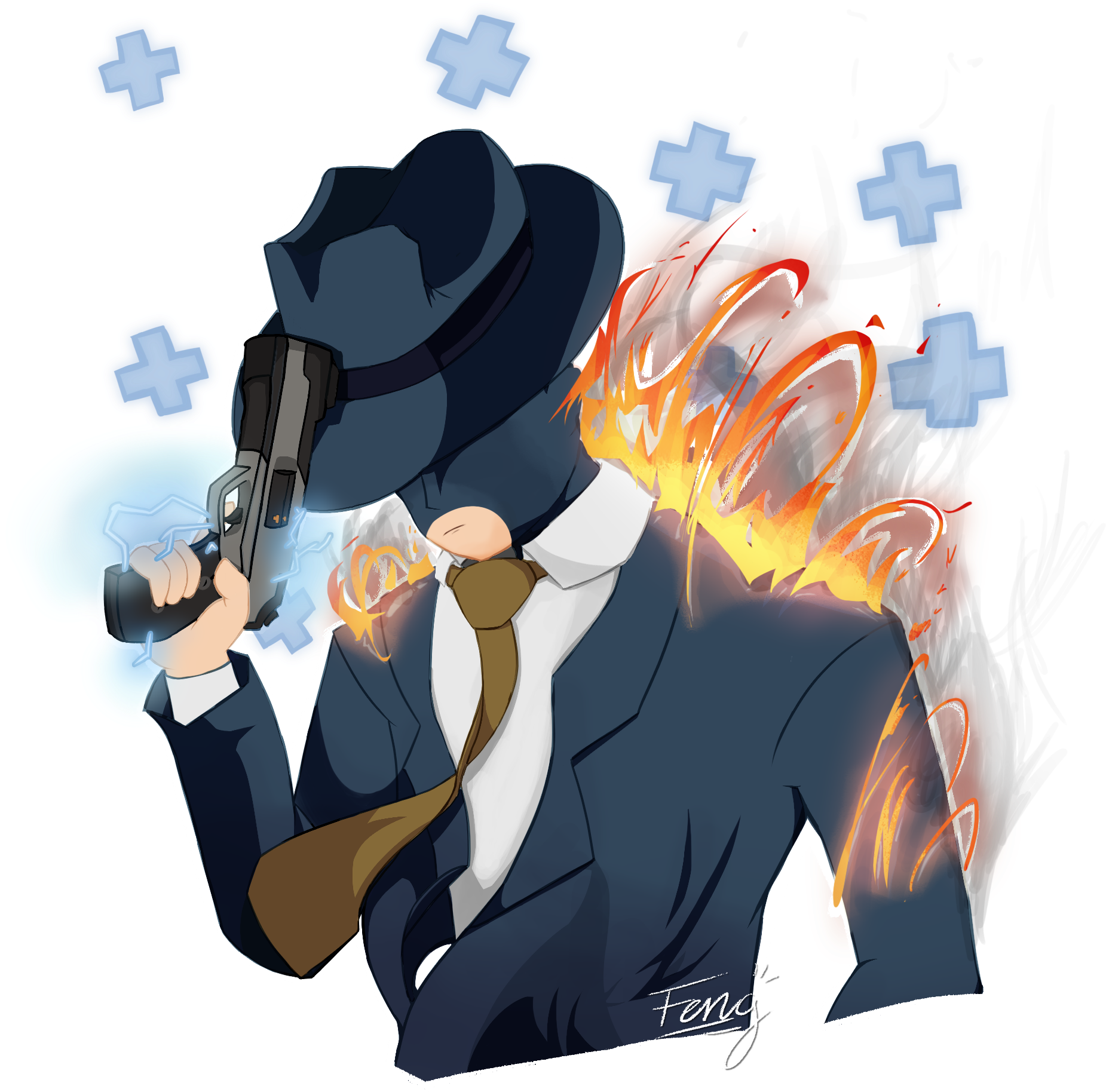 I Saw A Person Posting An Image Of A Spy On Fire In - Illustration (2068x2025), Png Download