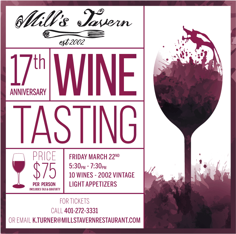 Mill's Tavern 17th Anniversary Wine Tasting - Wine (800x800), Png Download