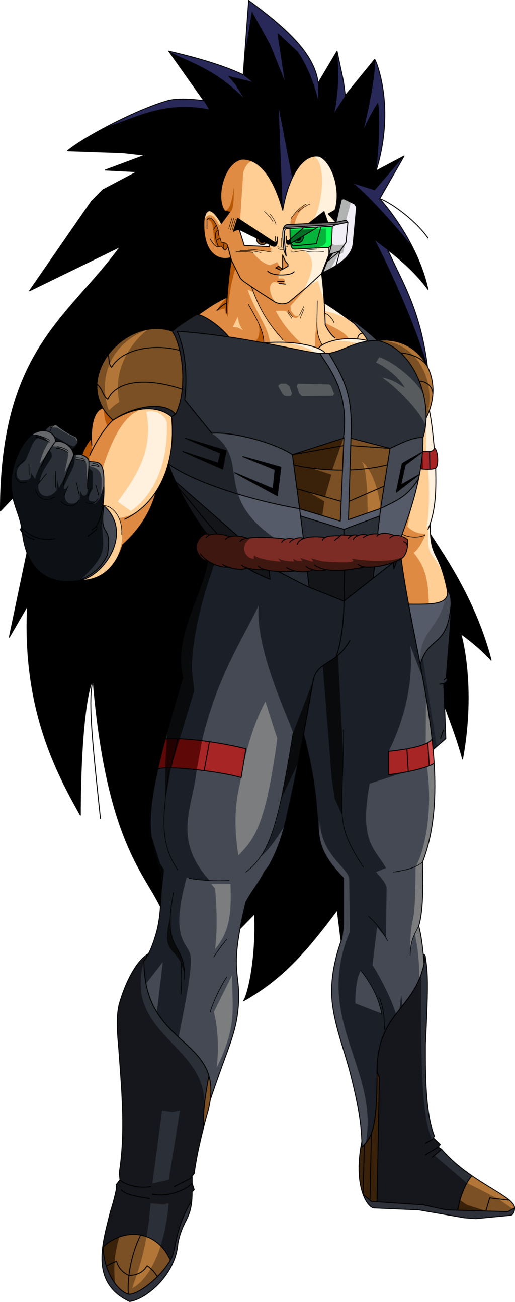 Dbz Raditz Black (1024x2589), Png Download