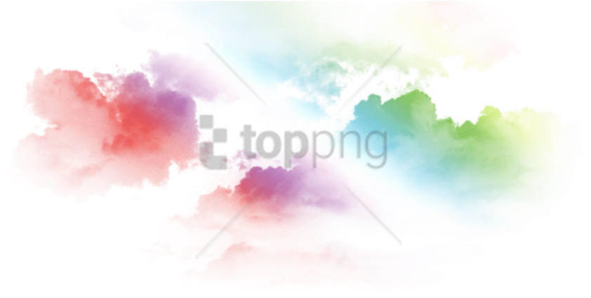 Free Png Colored Cloud Png Image With Transparent Background - Color Clouds Png Hd (851x429), Png Download