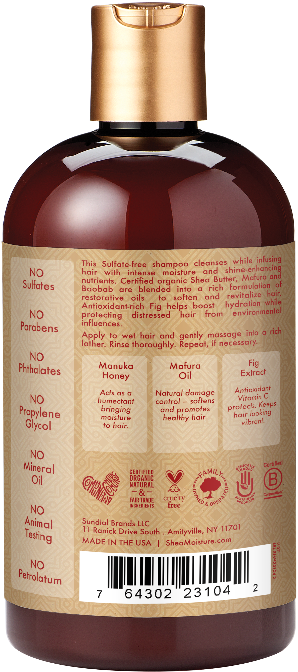 Manuka Honey & Mafura Oil Intensive Hydration Shampoo - Shea Moisture Intensive Hydration (3000x3000), Png Download