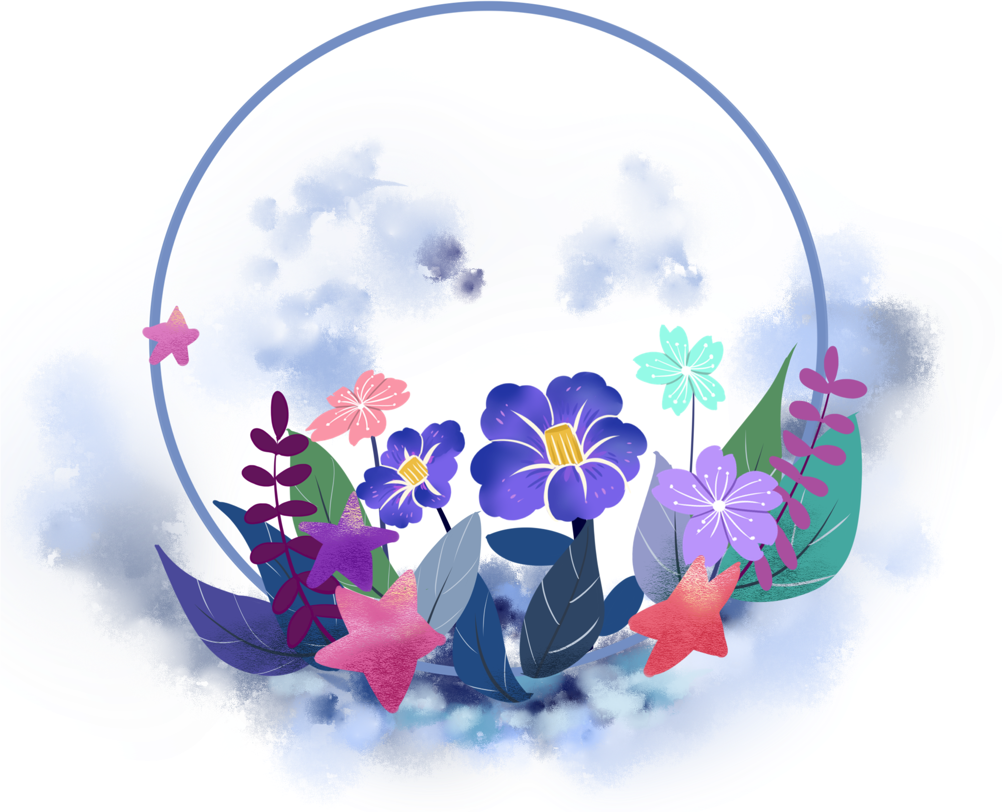 Planta Flor Noche Diseño Png Y Psd - Viola (2000x2000), Png Download