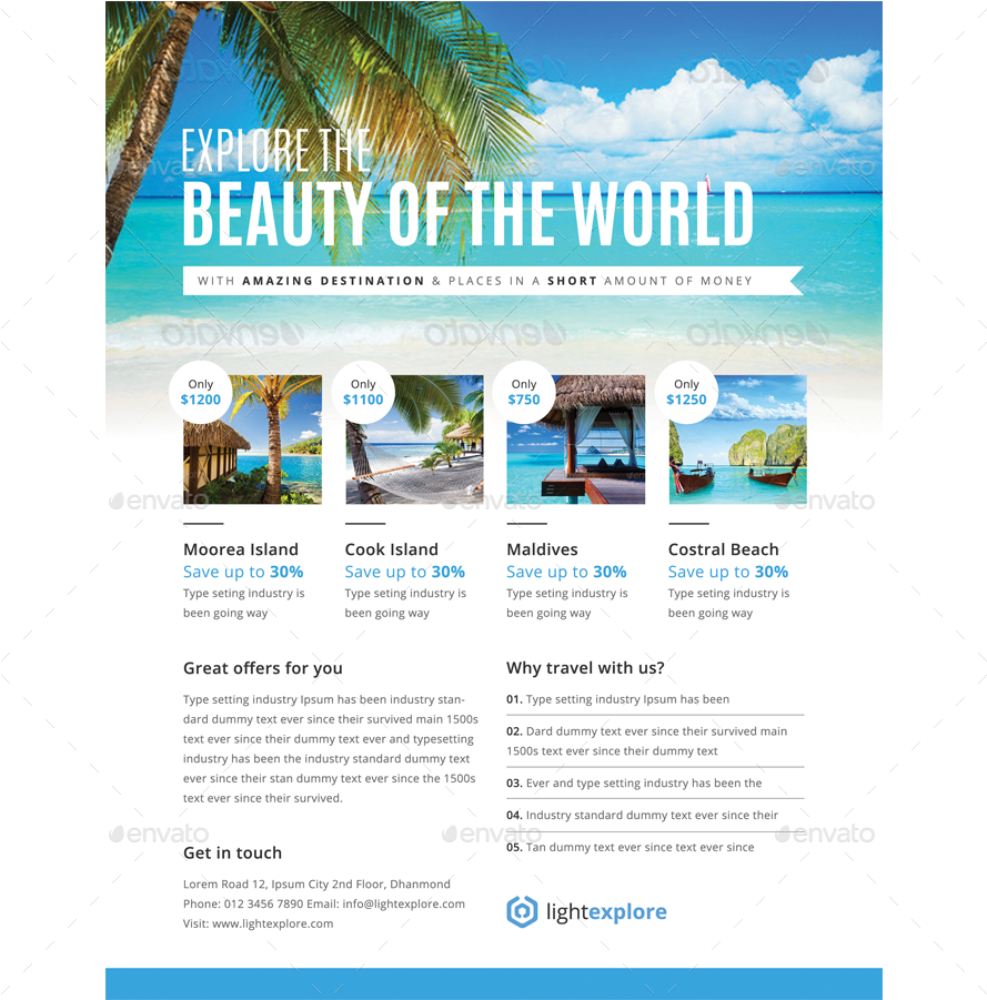 01 Layoutone 02 Layoutwo - Advertising Flyers Vacation (900x900), Png Download