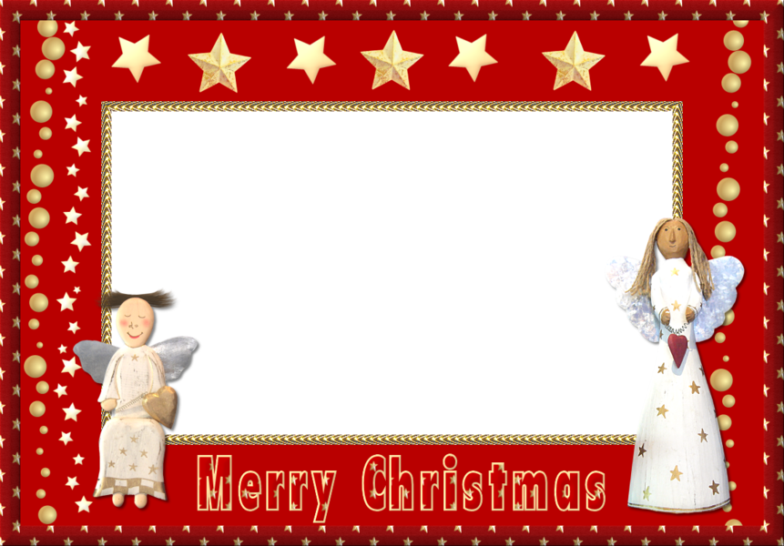 Merry Christmas Frame - Christmas Transparent Frame Psd (861x600), Png Download