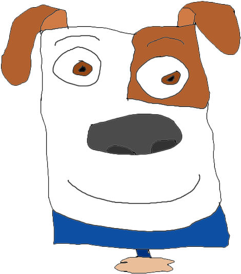 My Drawing The Secret Life Of Pets From Photoshop - Dog Licks (584x588), Png Download
