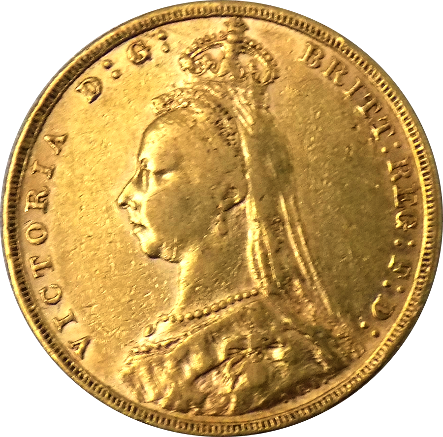 Pre-owned Victoria Jubilee Head Full Sovereign Gold - Krugerrand (900x887), Png Download