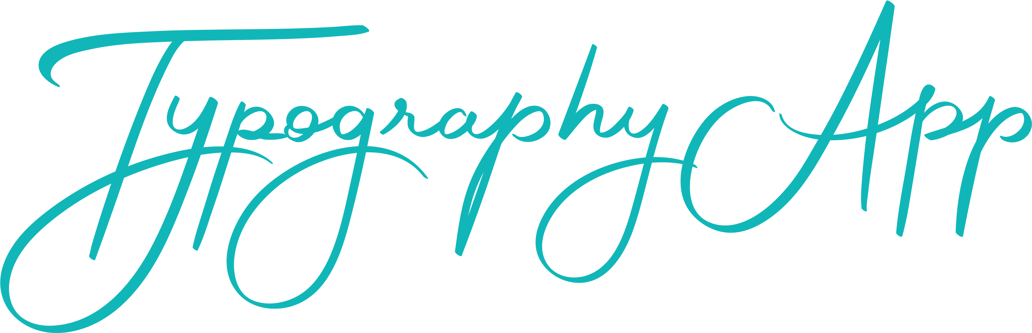 Typography App - Calligraphy (4961x1352), Png Download