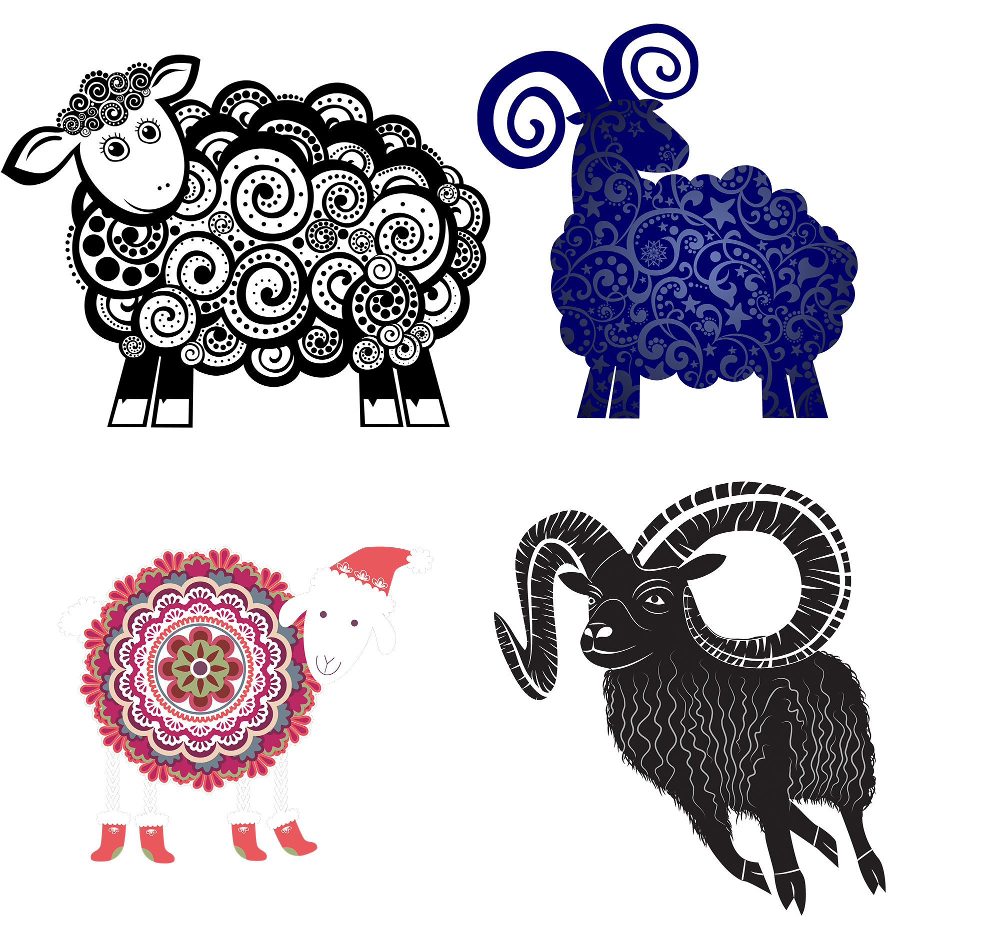 Graphic Library Goat Calendar Rooster Transprent Png - Eid Adha Mubarak White (2098x1856), Png Download