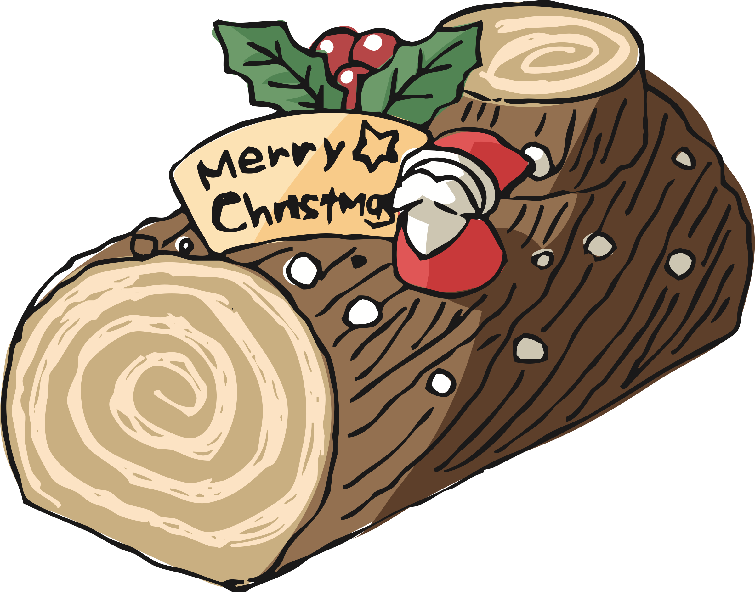 Big Image - Transparent Christmas Log (2398x1882), Png Download