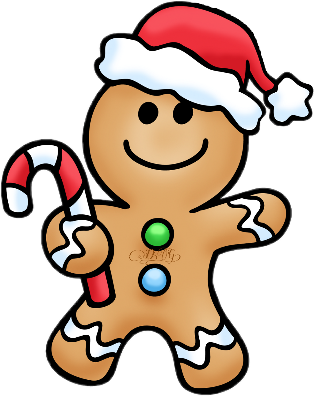 Christmas Sticker - Christmas Gingerbread Man Drawing (1024x1291), Png Download