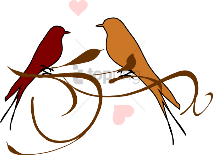 Free Png Love Birds Png Image With Transparent Background - Clipart Love Birds Png (850x620), Png Download