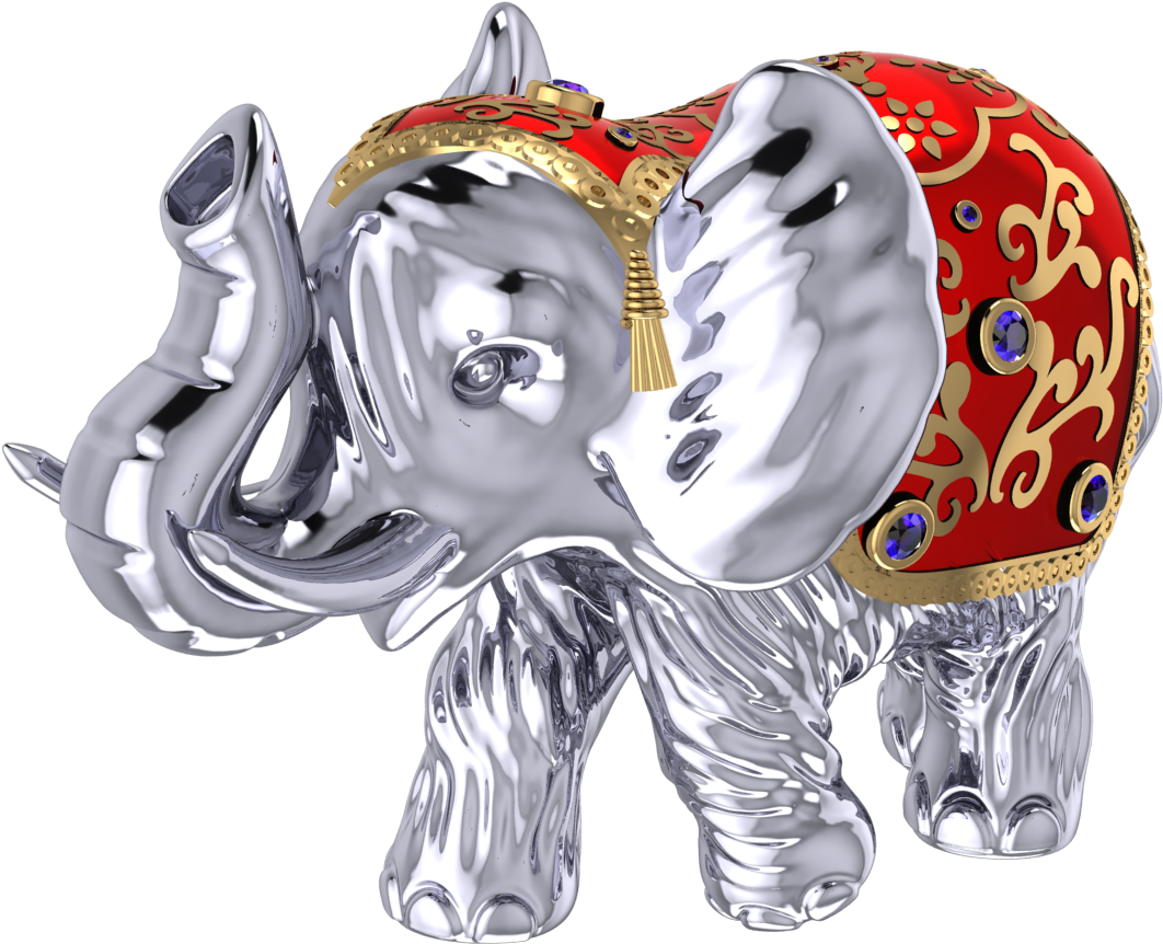 Organic Cad Modeling - Indian Elephant (1440x1440), Png Download