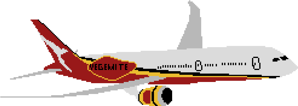 Pixilart Qantas Vegimite By Artist - Boeing 737 Next Generation (1024x576), Png Download