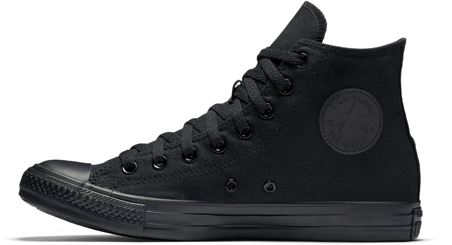 Converse Chuck Taylor All Star High Top Shoe Size 16 - Air Force One Noir Montante (1000x1000), Png Download