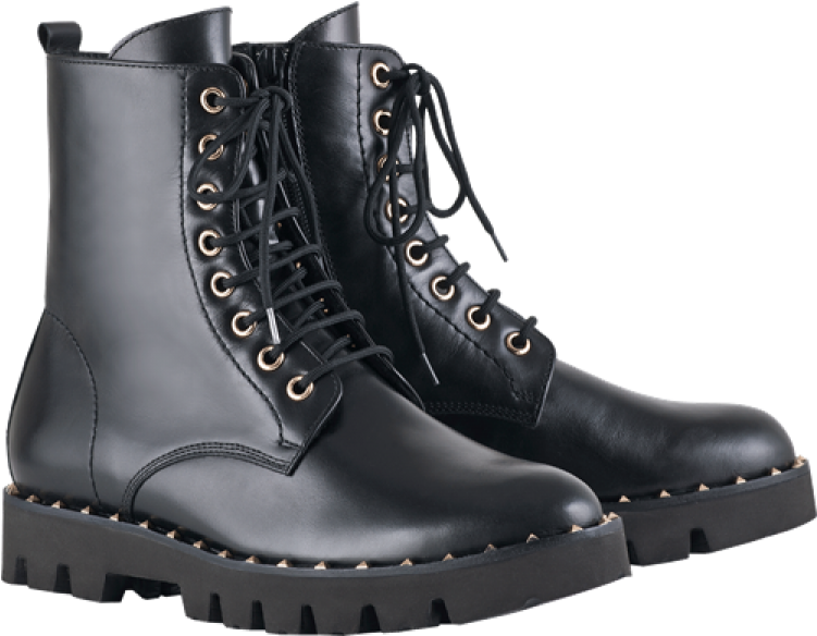 Högl Ankle Boots Peak 4 102615 0100 Black Leather Lambwool - Work Boots (750x750), Png Download