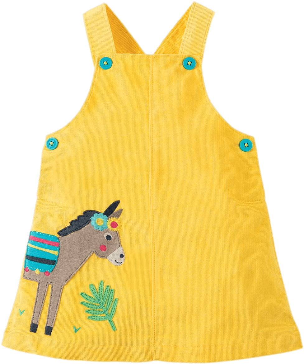 Download Yellow Pinafore Dress Transparent Png - Frugi Cord Kleid (1217x1217), Png Download