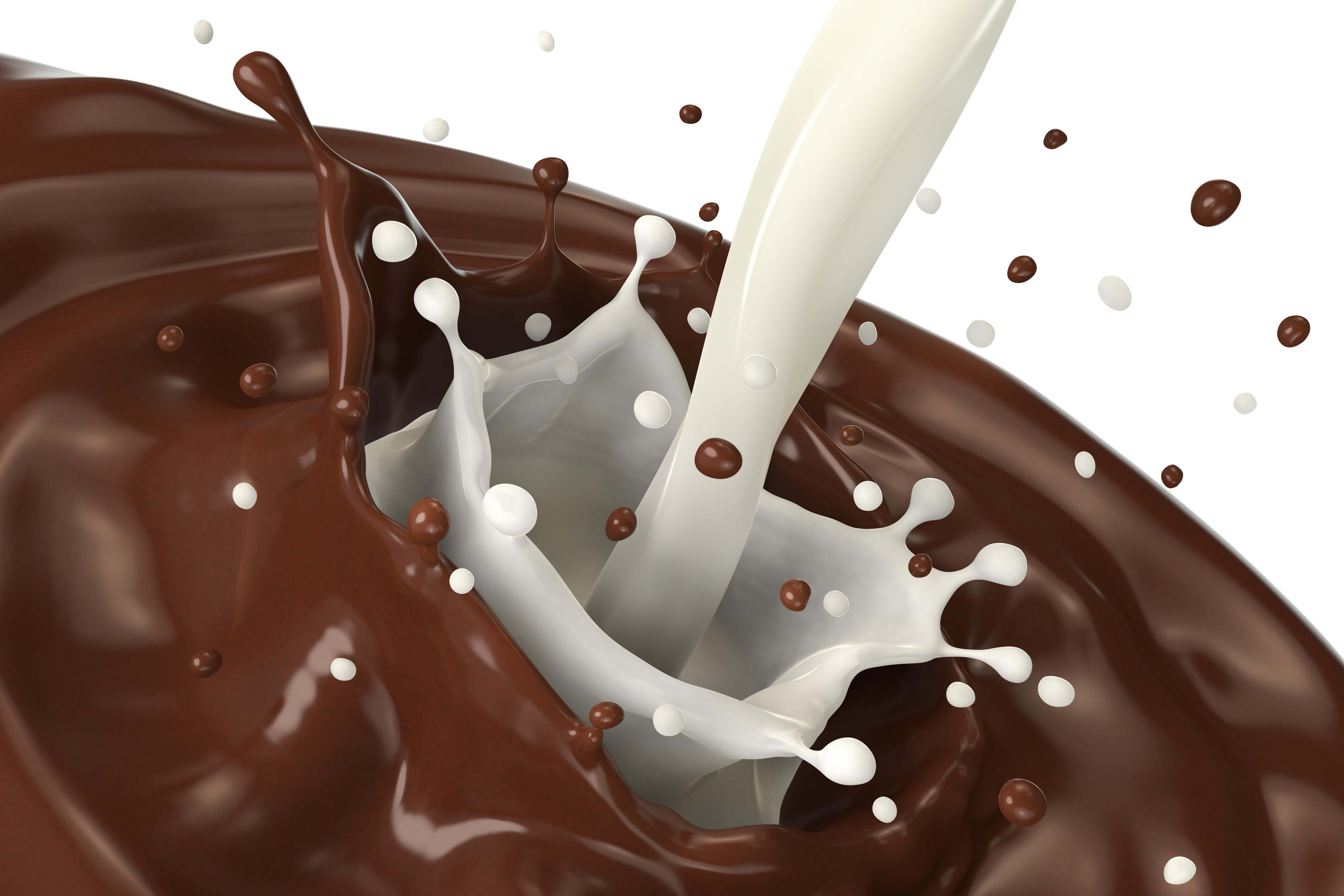 Chocolate Milk Truffle Hot Splash Transprent Png (6000x4000), Png Download