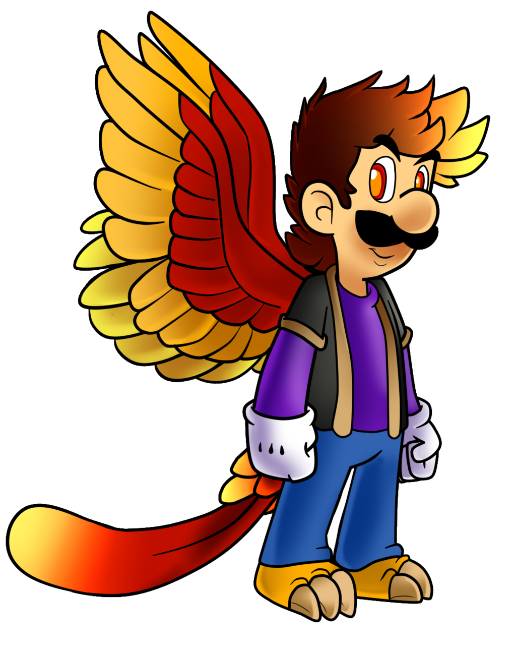 Mario Style Blood Fire By Baconbloodfire Mario Style - Mario And Luigi Cosmic Fire (1024x1301), Png Download