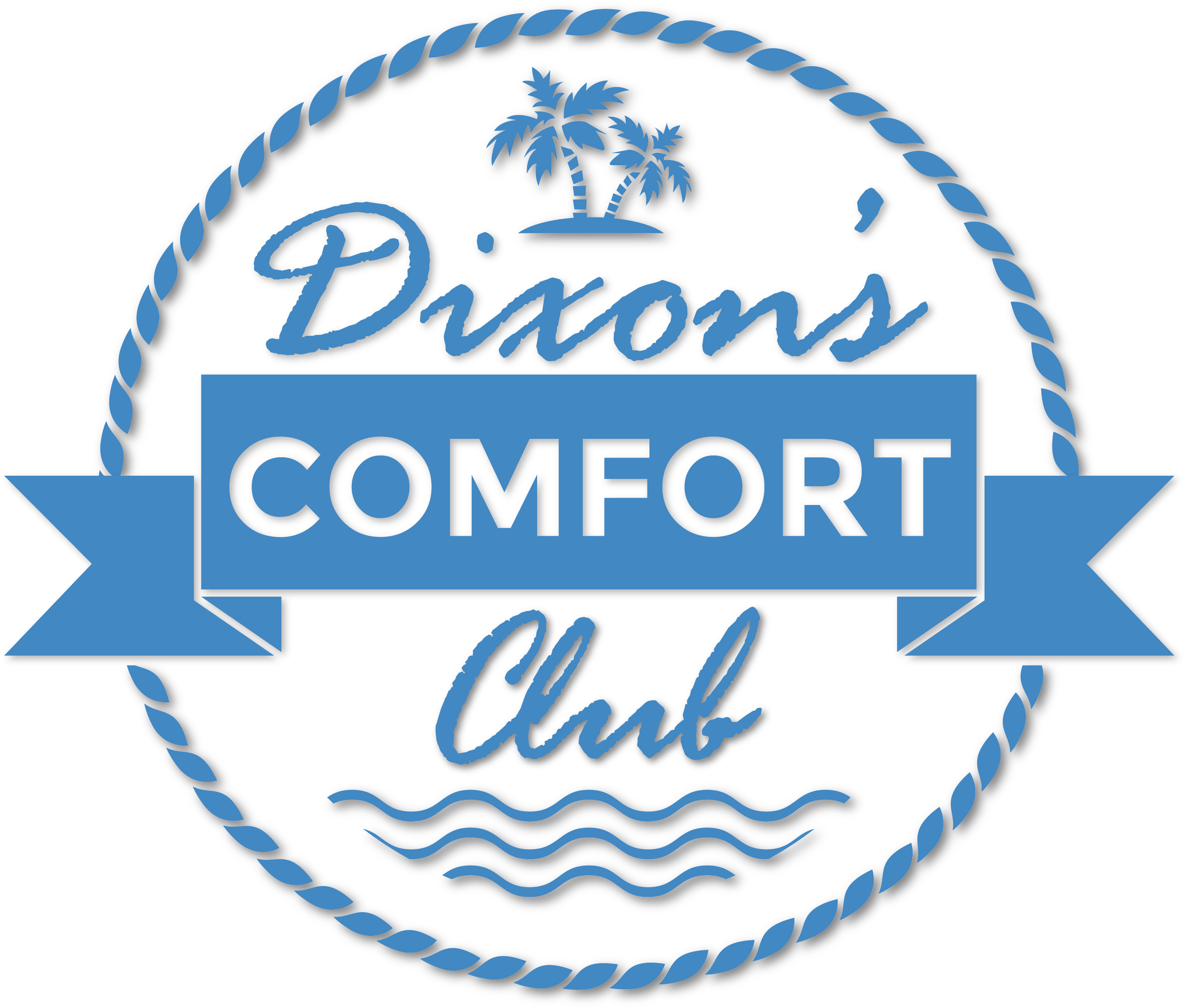 Dixon's Comfort Club Badge In Blue - Beauty & De Brains (3146x2679), Png Download