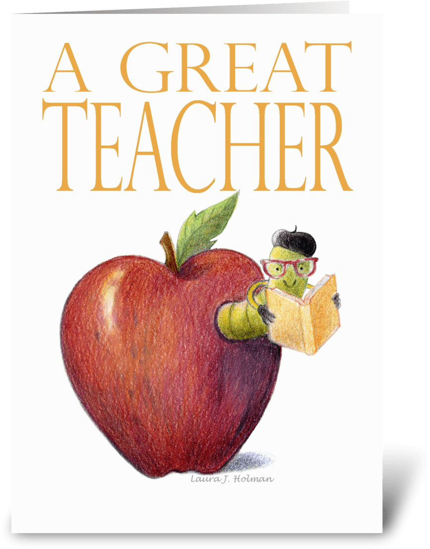 Teacher Thank You Worm In Apple - Soma Intimates (1050x1188), Png Download