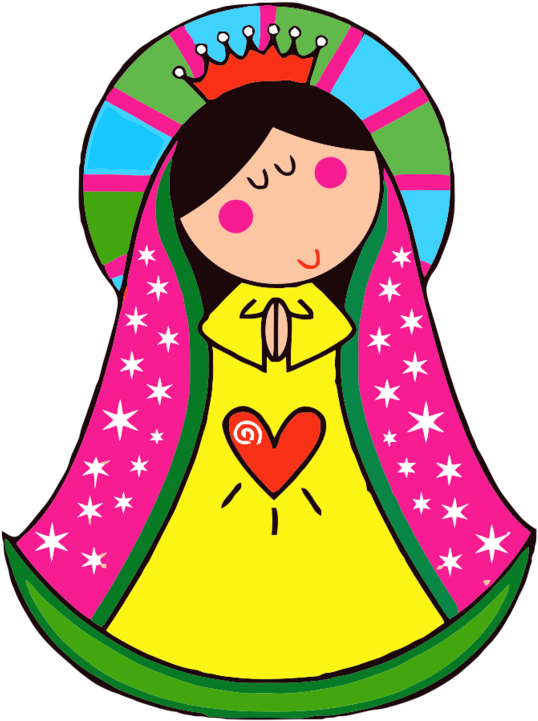 Pin By Teresa Monzon Diaz On Primera Comunion - Virgen Porfis Guadalupe (616x800), Png Download