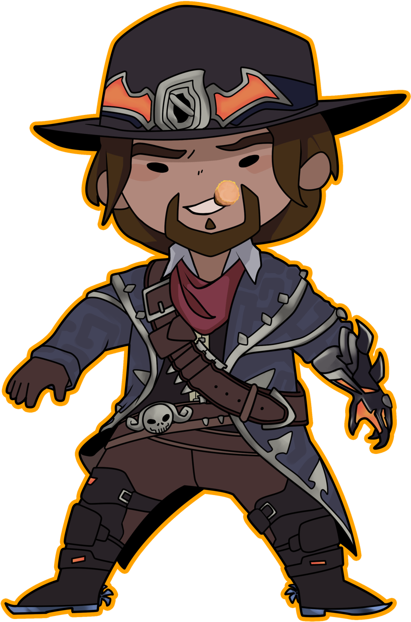 Share This - - Van Helsing Mccree Art (1280x1280), Png Download