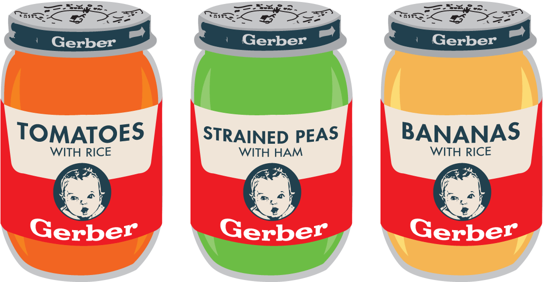 Baby Food Clip Art - Baby Food Jars Clip Art (1086x565), Png Download