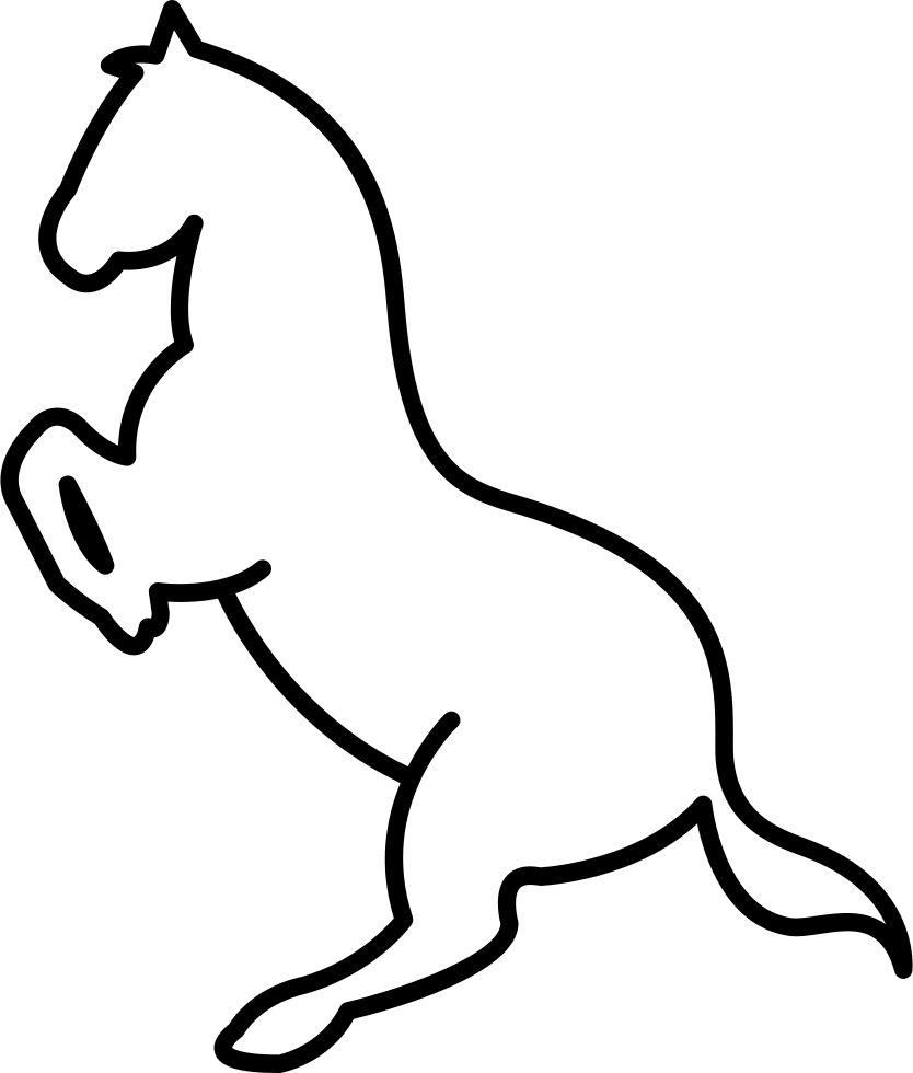 834 X 980 2 - White Horse Png Icon (834x980), Png Download