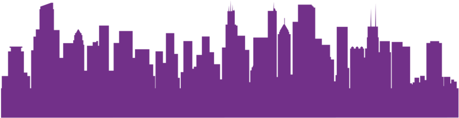 C2 - Chicago Skyline At Sunset (1000x376), Png Download