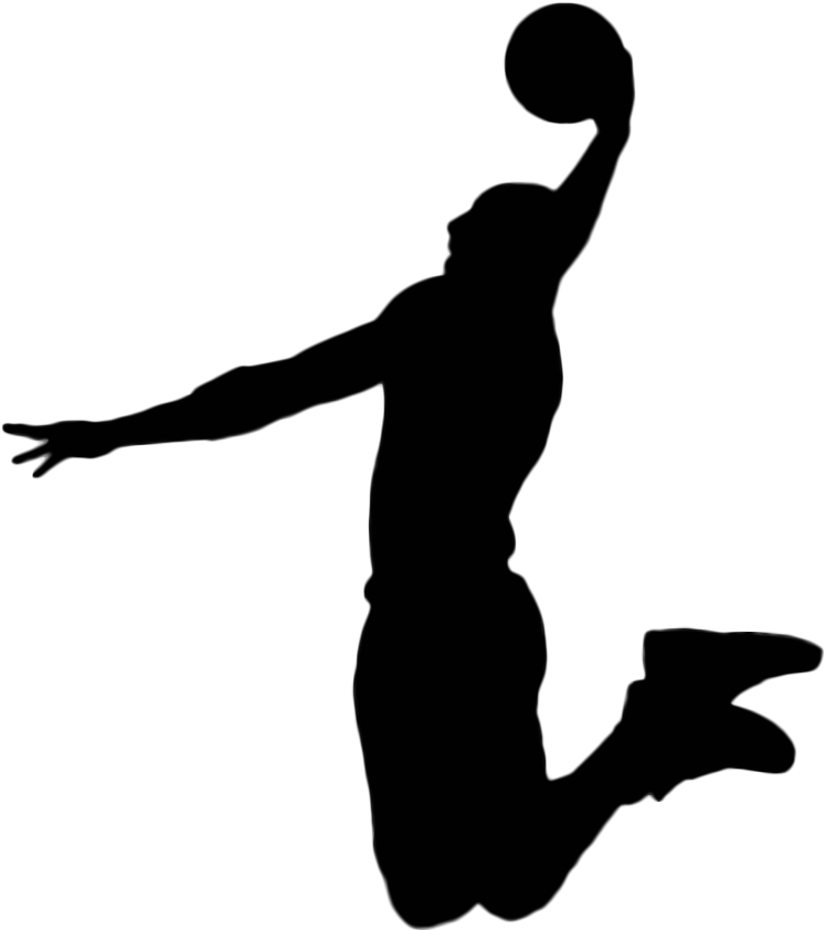 Stacks Image - Silueta Jugador De Basquet (850x850), Png Download