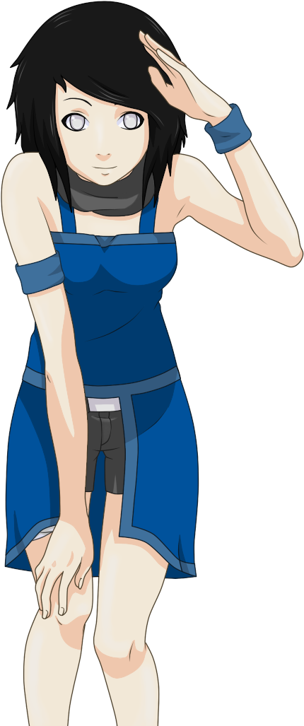 [ Img] Yoko Hyuga - Naruto Oc Hyuuga Girl (460x1049), Png Download