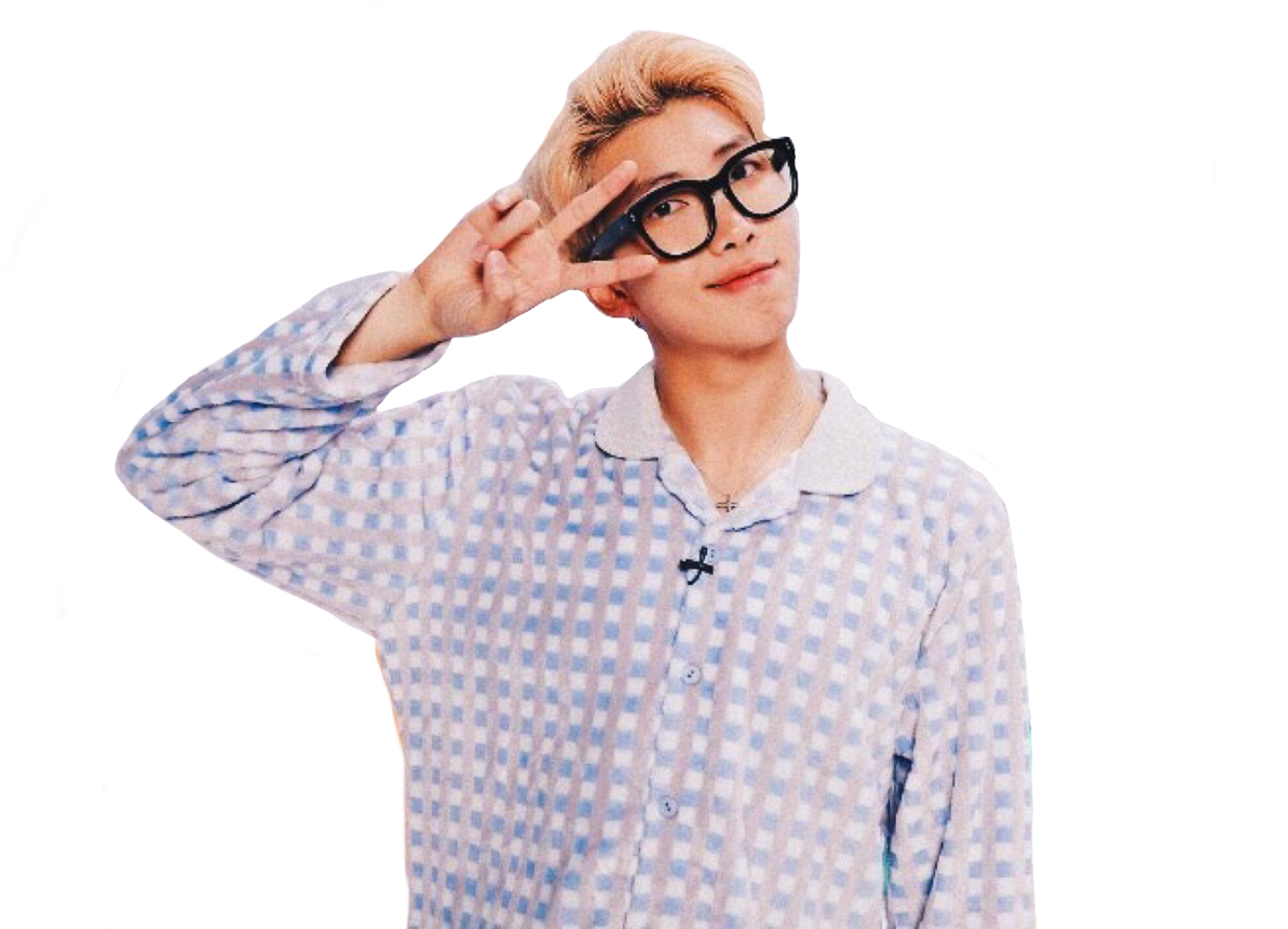 Cuties In Pajamas 😭 Like/reblog If You Use/save 💕 - Namjoon Glasses (1280x860), Png Download