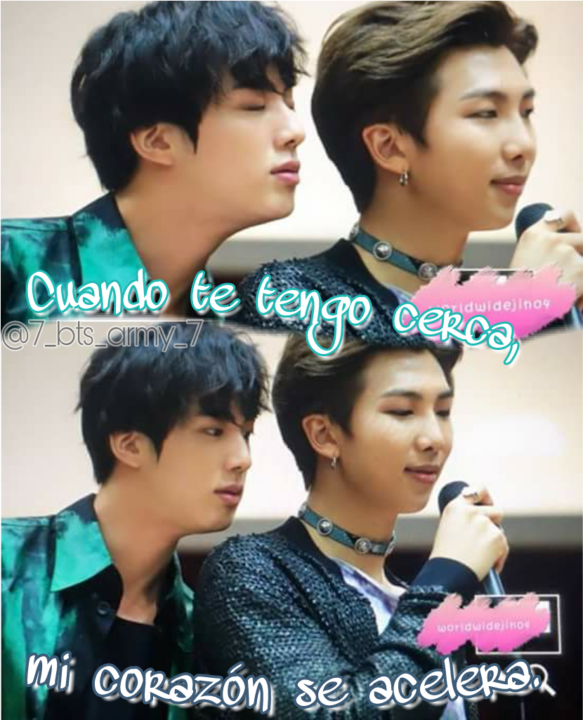 Namjin Frases Bts Namjoon Jin Army - Jin Rm Fansign (1024x1024), Png Download