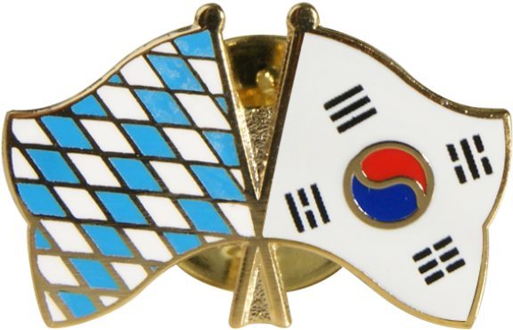 South Korea Friendship Flag Pin, Badge - Emblem (1500x997), Png Download