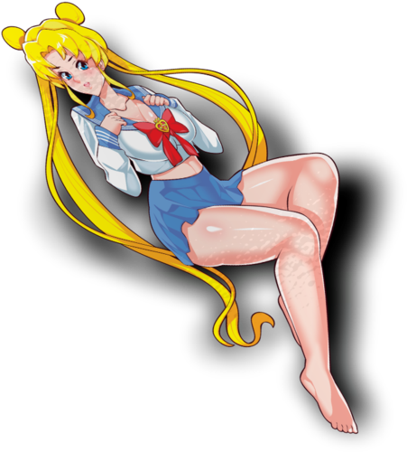 Sailor Moon Usagi Waifu Sticker - Illustration (1280x1280), Png Download