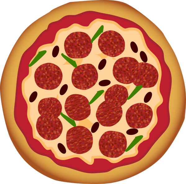 Circle Pizza Clip Art (600x592), Png Download