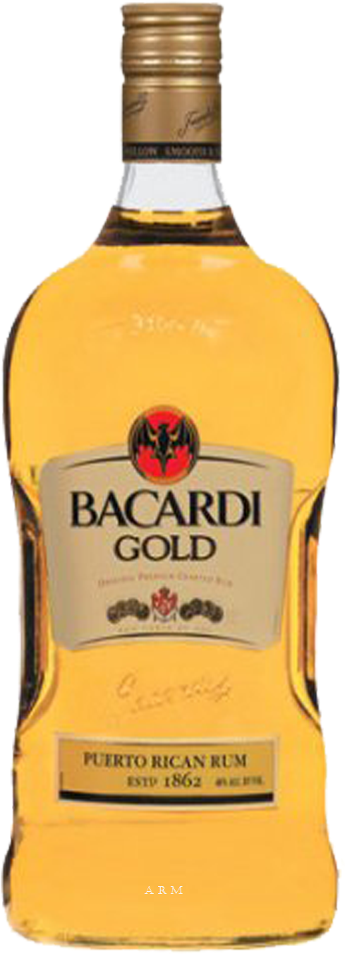 Home - Bacardi Gold Rum 1.75 (650x1350), Png Download
