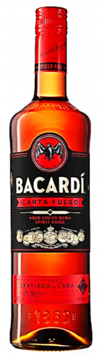 Bacardi Carta Fuego Rum 70cl - Bacardi Red Spiced Rum (1200x1200), Png Download