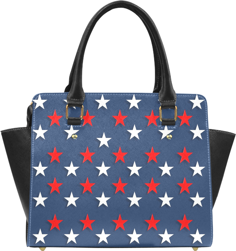 Navy Red White Stars Classic Shoulder Handbag - Handbag (1000x1000), Png Download