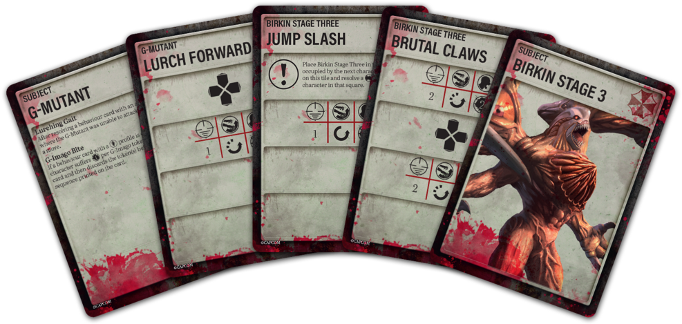Re2 Mockup Cards Bosses - Collectible Card Game (1000x495), Png Download