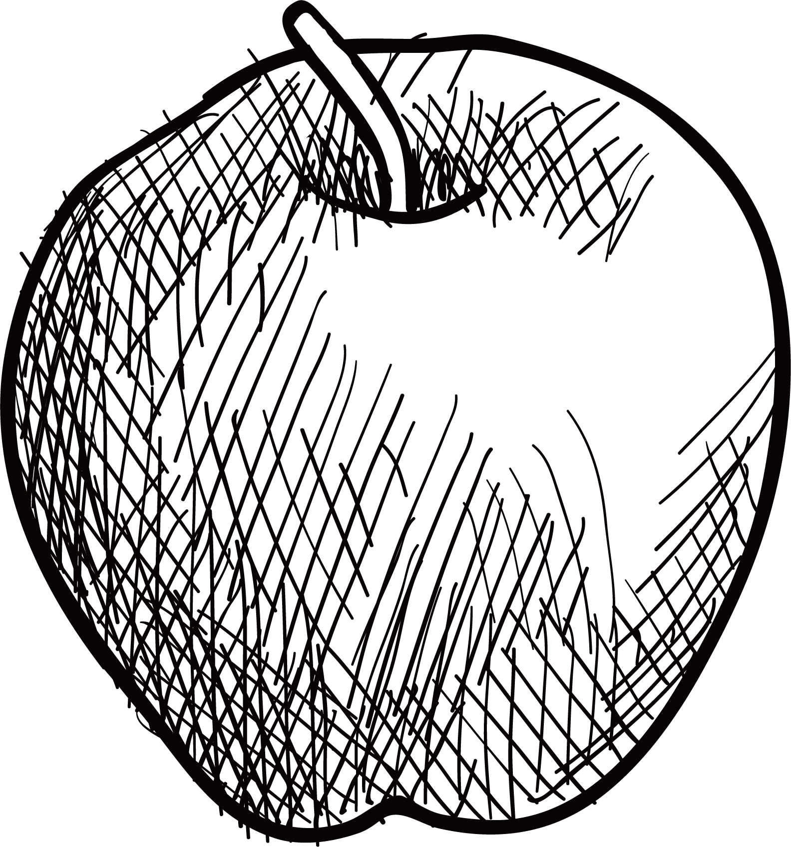 1584 X 1698 2 - Drawing Of Apple Png (1584x1698), Png Download