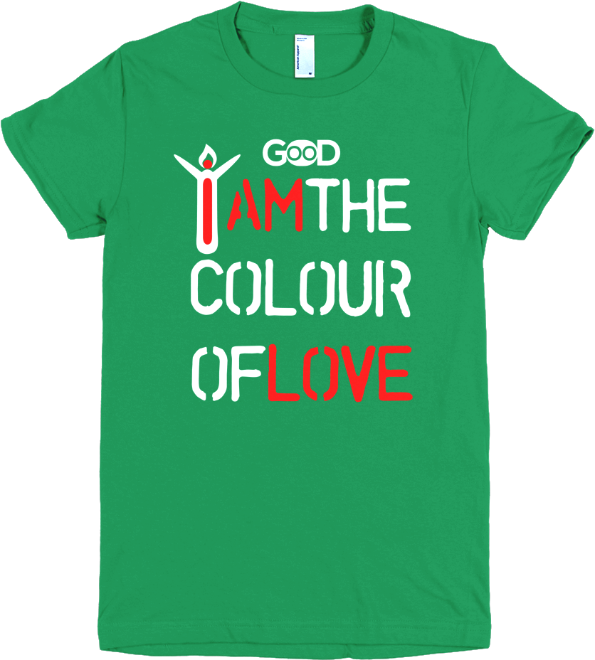 I Am The Colour Of Love Women T-shirt With White Design - Active Shirt (1000x1000), Png Download