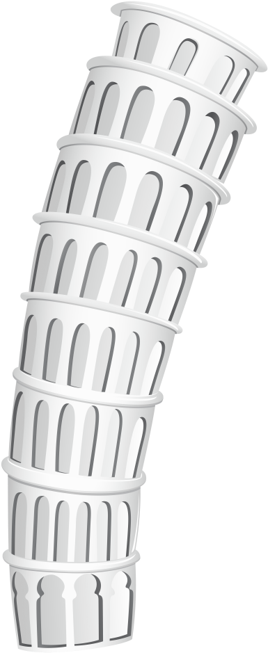 Leaning Tower Of Pisa - Pipe (400x953), Png Download